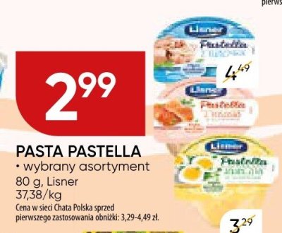 Pasta pastella Lisner promocja w Chata Polska
