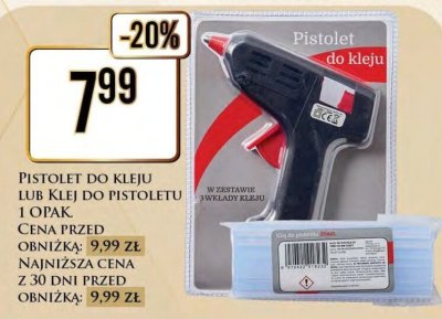 Pistolet do kleju lub klej do pistoletu 1 opak. -20% promocja w Dino