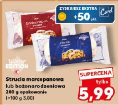 Strucla marcepanowa lub bożonarodzeniowa 200g promocja w Kaufland