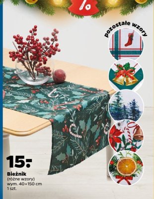 Bieżnik 40x150 cm, różne rodzaje promocja w Netto