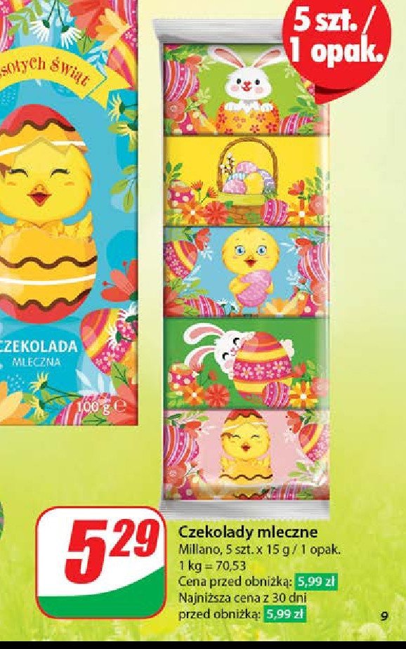 Czekolady mleczne Millano promocja