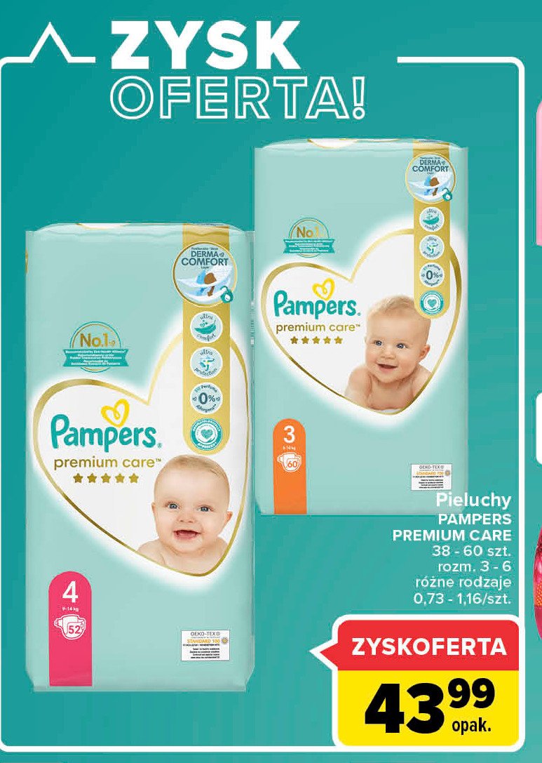 Pieluszki dla dzieci maxi Pampers premium care promocje