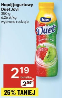 Napój jogurtowy Duet Jovi wybrane rodzaje promocja w Delikatesy Centrum