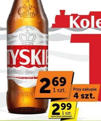 Piwo Tyskie wybrane rodzaje, butelka zwrotna promocja w Euro Sklep