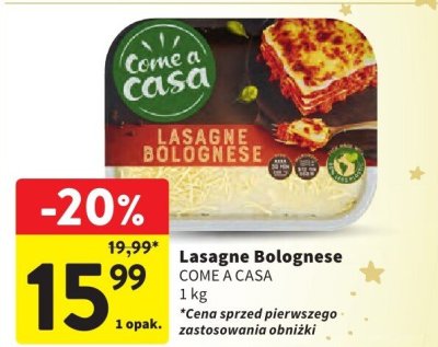 Lasagne Bolognese COME A CASA promocja w Intermarche