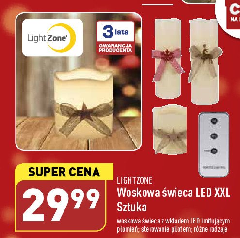 Świeca led xxl LIGHTZONE promocja