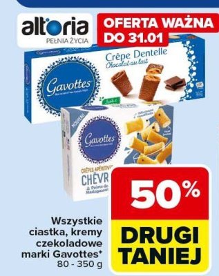 Ciastka Gavottes różne rodzaje 80-350g promocja w Carrefour