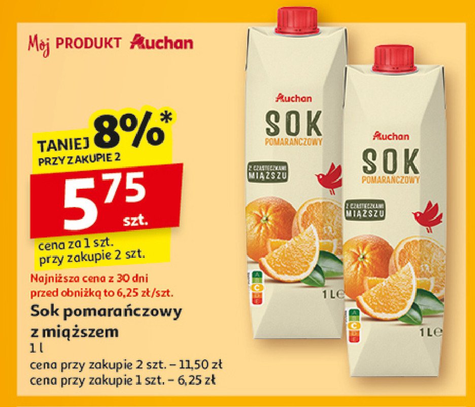 Sok pomarańczowy Auchan promocja