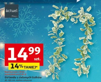 Girlanda z zielonych listków promocja w Auchan