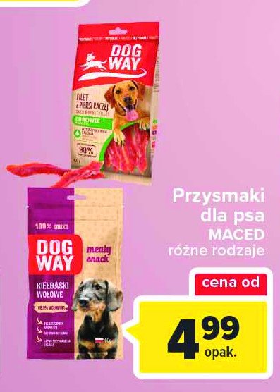 Przysmak dla psa kiełbaski wołowe Dogway promocja