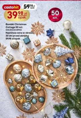 Bombki Christmas Cottage 50 szt. promocja w Castorama