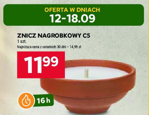 Znicz nagrobkowy c5 16h promocja