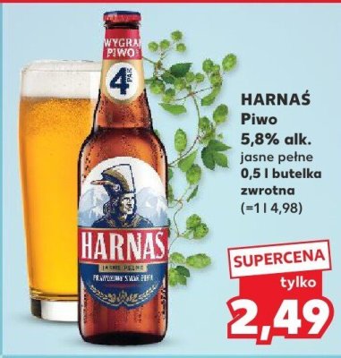 Piwo HARNAŚ jasne pełne 0,5 l  promocja w Kaufland