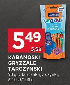Kabanosy Gryzzale z kurczaka Tarczyński promocja w Stokrotka