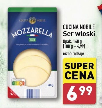 Ser mozzarella Cucina nobile promocja