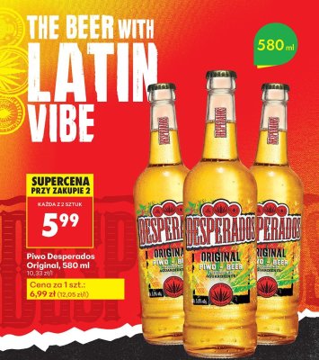 Piwo Desperados Original, 580 ml promocja w Biedronka