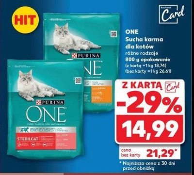 Karma dla kota adult kurczak i pe艂ne ziarna Purina one promocja