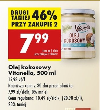Olej kokosowy Vitanella promocja