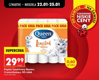 Papier toaletowy Limited Edition, 3-warstwowy, 50 rolek promocja w Biedronka