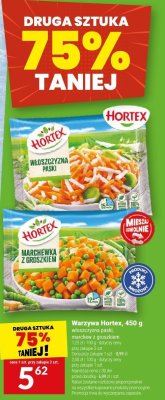 Warzywa Hortex, 450 g włoszczyzna pęki, marchew z groszkiem promocja w Twój Market