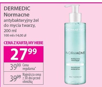 Żel do twarzy antybakteryjny Dermedic normacne preveneti promocja