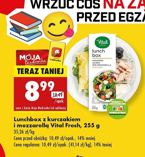 Lunchbox z mozzarellą i kurczakiem Vital fresh promocja