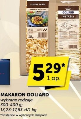 Makaron Goliard, wybrane rodzaje promocja w Euro Sklep