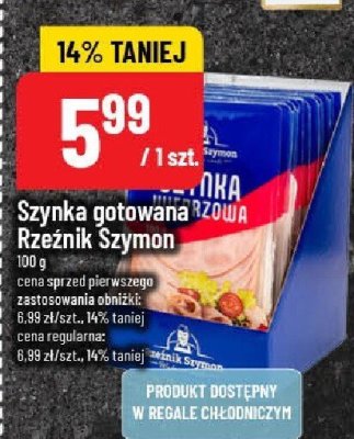 Szynka gotowana Rzeźnik Szymon promocja w POLOmarket