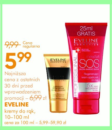 Krem-serum do rąk i paznokci Eveline argan + vanilia promocja