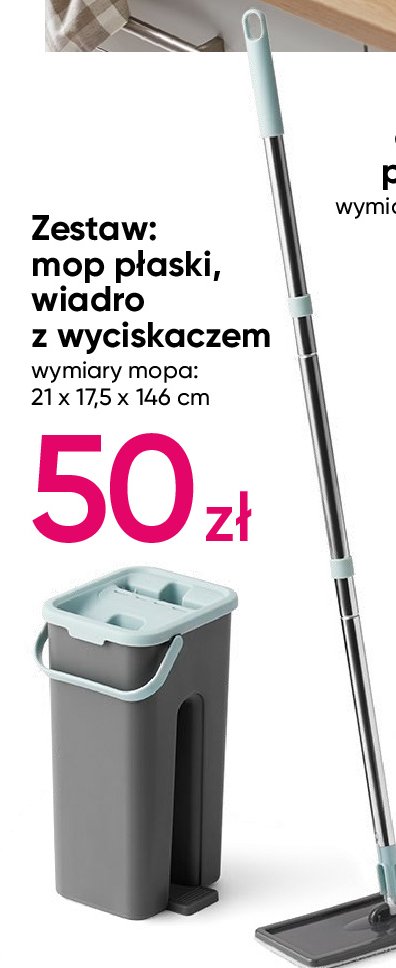 Mop płaski z systemem do wyciskania promocja w Pepco