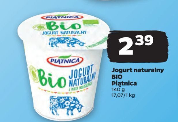Jogurt naturalny Piątnica bio promocja