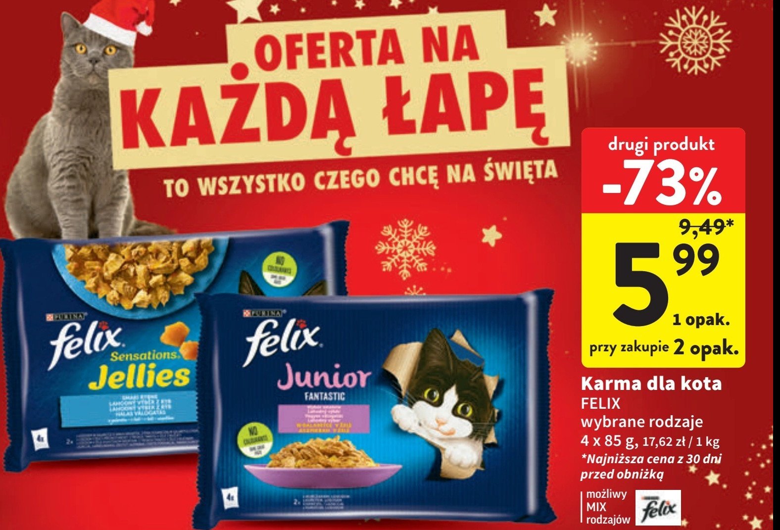 Karma dla kota wiejskie smaki w galaretce promocja w Intermarche