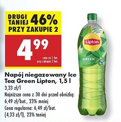 Herbata mrożona classic Lipton ice tea promocja w Biedronka