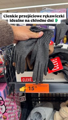 Rękawiczki damskie Clevé promocja w Biedronka