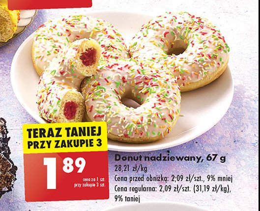 Donut nadziewany promocja w Biedronka