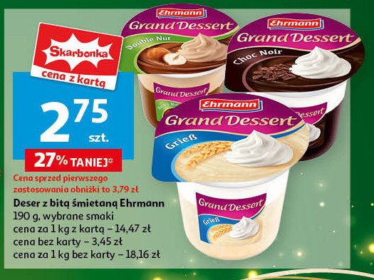 Deser double nut Ehrmann grand dessert promocja w Auchan