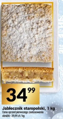 Ciasto jabłecznik staropolski, 1 kg promocja w Twój Market
