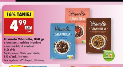 Granola z kawa艂kami czekolady i orzechami Vitanella promocja