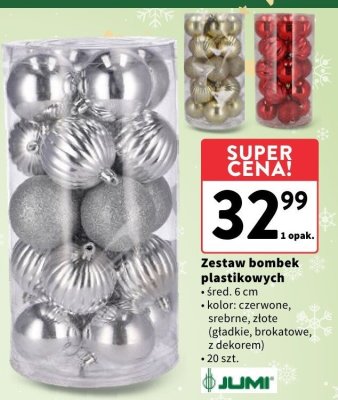 Zestaw bombek plastikowych promocja w Intermarche