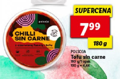 Tofu chilli sin carne Polsoja promocja