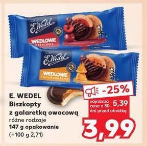 Biszkopty wiśniowe E. wedel wedlove promocja w Kaufland