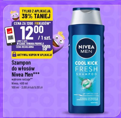 Szampon do włosów Nivea Men Cool Kick Fresh promocja w POLOmarket