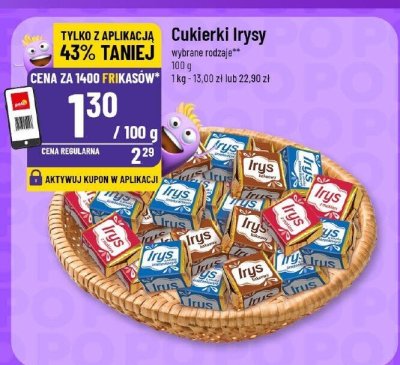 Cukierki Irys wybrane rodzaje promocja w POLOmarket