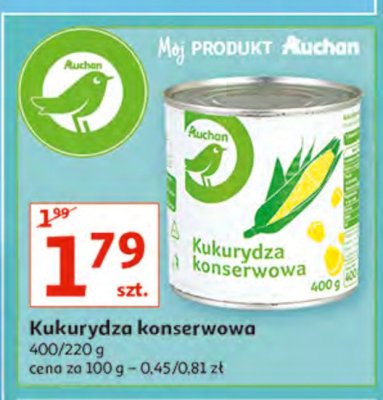 Kukurydza konserwowa Auchan promocja
