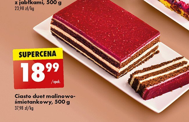 Ciasto duet malinowo-艣mietankowy promocja