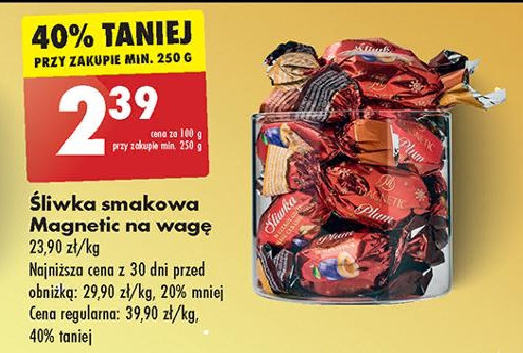 Cukierki śliwka cynamonowa Magnetic promocja