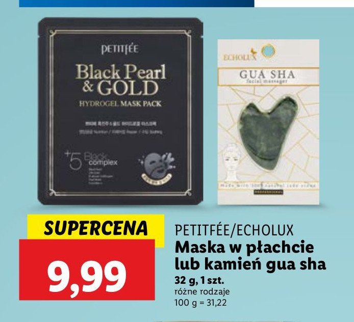 Kamień z zielonego jadeitu gua sha Echolux promocja w Lidl