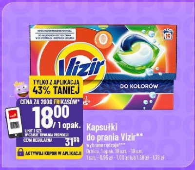 Kapsułki do prania Vizir do kolorów promocja w POLOmarket