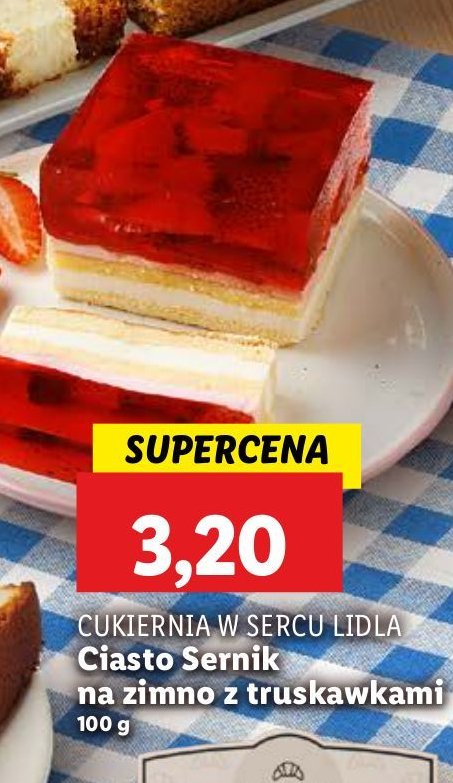 Sernik na zimno z truskawkami promocja