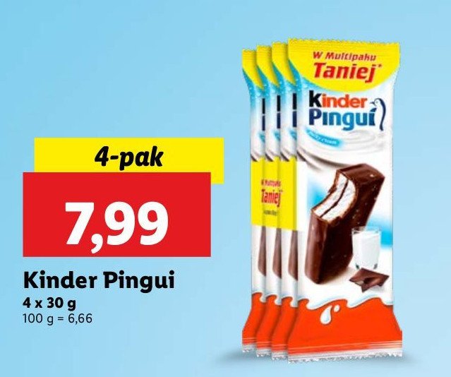 Baton mleczny Kinder pingui promocja